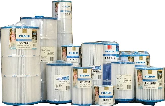 Filters and cartridges for spas